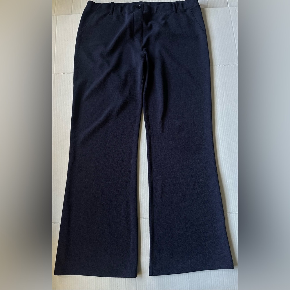 Betabrand Pants Women 2XL Blue Classic Dress Pant Yoga Pant W0104-NY